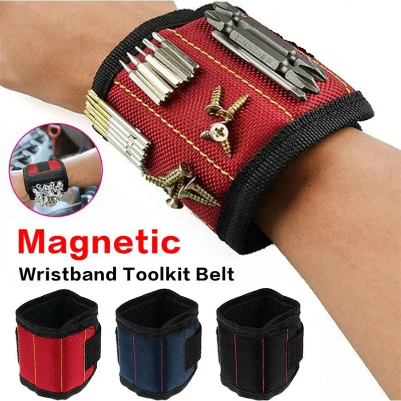 Magnetic wristband tool holder-never drop a screw again