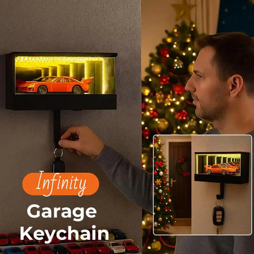 Mini Garage Door Key Holder — Illuminated Wall Mount Key Rack